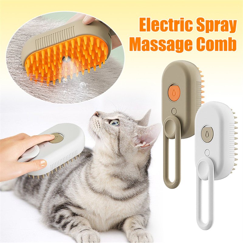Brosse de Toilettage Vapeur 3-en-1 pour chiens et chats!