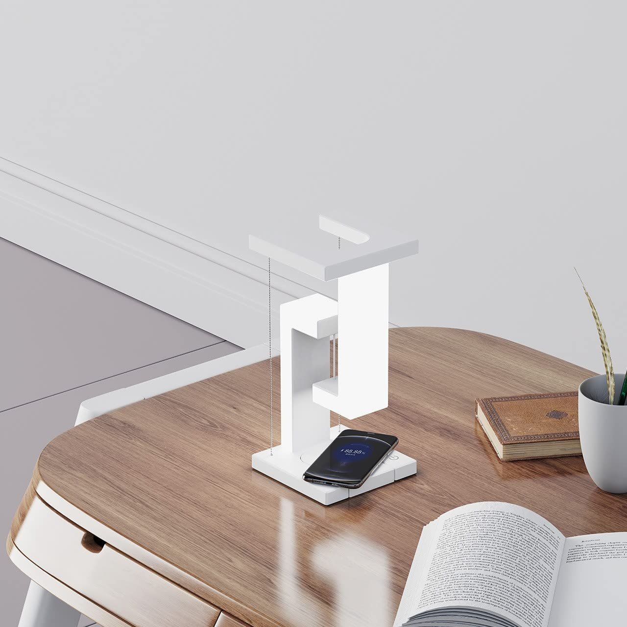 lampe de table suspendue design -avec chargeur smartphone sans fil – Image 7