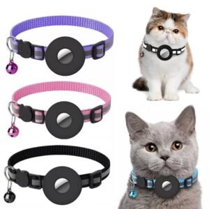collier réflechissant anti-perte pour chien et chat avec ''AirTag''