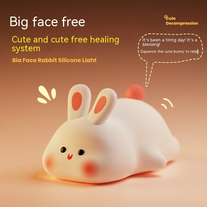 veilleuse LED lapin mignon-lampe tactile en silicone rechargeable – Image 9