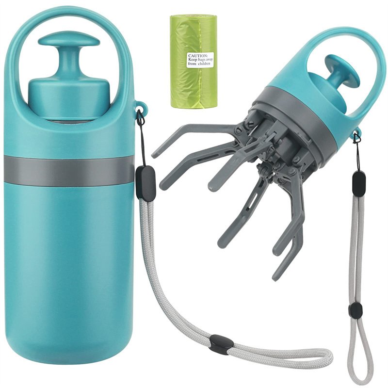 pince ramasse-crottes portable a griffes avec Distributeur de sacs – Image 10