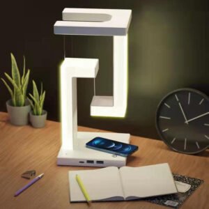 lampe de table suspendue design -avec chargeur smartphone sans fil